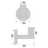 Bathroom hook 39104 ORI Brush Copper