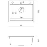 Granitspülbecken KURT 110 WORKSTATION White