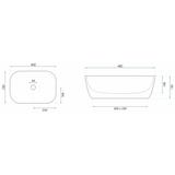 Countertop washbasin Rea Belinda BLACK  BRUSH GOLD