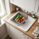 Telescopic sink dish drying rack REA P14487A Grey