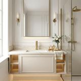 Waschbeckenarmatur Rea Lungo Stripe Brush Gold Low