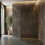 Duschwand Rea Flexi Brown / Brush Copper 130