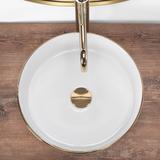 Countertop Basin Rea Sami White Brush Gold