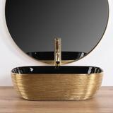 Countertop washbasin Rea Belinda BLACK  BRUSH GOLD