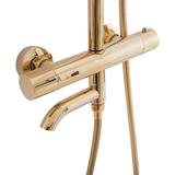 Kit de douche avec thermostat Lungo Gold