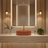 Countertop washbasin Rea Vanda Cinnamon Matt