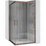 Duschkabine Rea City 80x100 Brush Copper