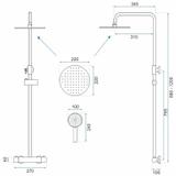 Shower set with thermostat Rea Parot Light Brush Copper