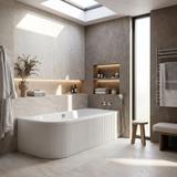 Acryl Eckbadewanne Rea Orion Stripe Right 170cm