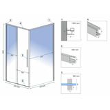 Cabina de dus SOLAR GOLD Brush 90x90 cm