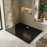 Acryl Duschwanne Rea Savoy Black 80x100