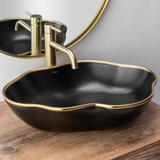 REA LUNGO Hög Handfatsblandare i Borstad Guld