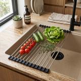 Roll-up dish drying rack for sink REA P12298 Black