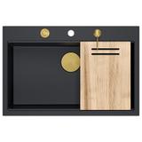 Granitspülbecken MARC 110 WORKSTATION Black