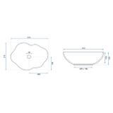 Countertop washbasin Rea Pearl Gold Edge