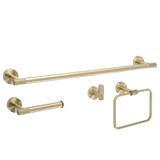 Badezimmer-Accessoire-Set GRID Brush Gold 4-teilig