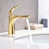 Waschbeckenarmatur Rea Orbit Gold Low