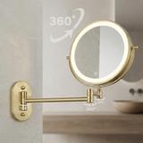 Mirror LED Glow Brush Gold
