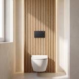 Montagerahmen Unterputzset Slim 024N für WC-Becken mit T-Betätigung Schwarz Matt