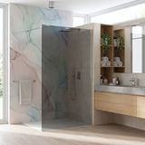 Duschwand Rea Flexi Grey / Chrome 120
