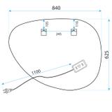 LED seinapeegel 84x63cm H142