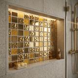 Mosaik Dekor P14016 30x30cm Gold Glass