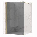 Duschwand Rea Flexi Grey / Gold 90