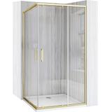 Duschkabine Rea City 80 x 100 Brush Gold