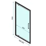 Duschtür REA Rapid Swing Chrom 90