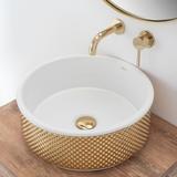 Πάγκος νιπτήρας Rea Helen Gold White 42 x 42 x 16 cm