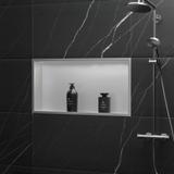 EINBAU REGAL BADEZIMMER 30x60 gebürsteter stahl
