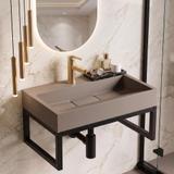 Konglomerāta izlietne Rea GOYA 60CM Taupe + rāmis