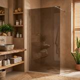 Paroi de douche Rea Flexi Brown / Chrome 130
