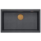 Granitspülbecken Logan 110 Black Metallic