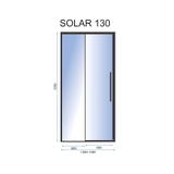 Плъзгащи врати за душ кабина  Rea SOLAR BLACK MAT 130