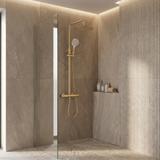 Thermostat Duschset Drop Brush Gold