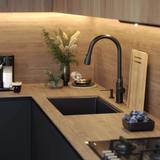 Granitspülbecken Logan 110 Black Metallic