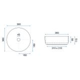 Countertop Basin Rea Sami White Brush Gold
