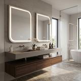 Зеркало LED ZONE 80x60 BRUSH NICKEL