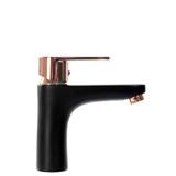 Maišytuvas vonios kambario REA MILD Black Rose-Gold Low