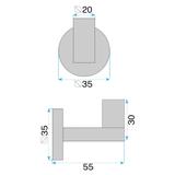 Bathroom hook 39104 ORI Brush Gold