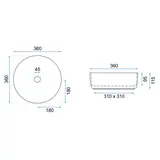 Countertop Basin Rea Sami Gold Edge