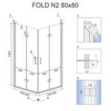 Duschkabine Falttür Rea Fold N2