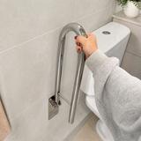 Folding bathroom grab bar Chrome