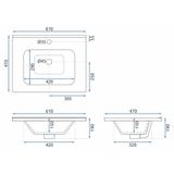 Badezimmermöbel-Set mit Waschbecken Astor 60 cm Beige