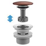 Praustuvo sifonas su „click-clack“ vožtuvu REA Flow Brush Bronze