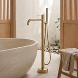 Fristående badkarsblandare Rea Lungo Diamond Brush Gold