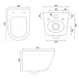 Toilet bowl Rea Eddy Tornado Rimless Flat N