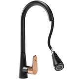 Küchearmatur Rea Mild black mat rose gold