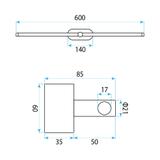 Bad LED-Wandleuchte APP1890-1W 60 cm GOLD